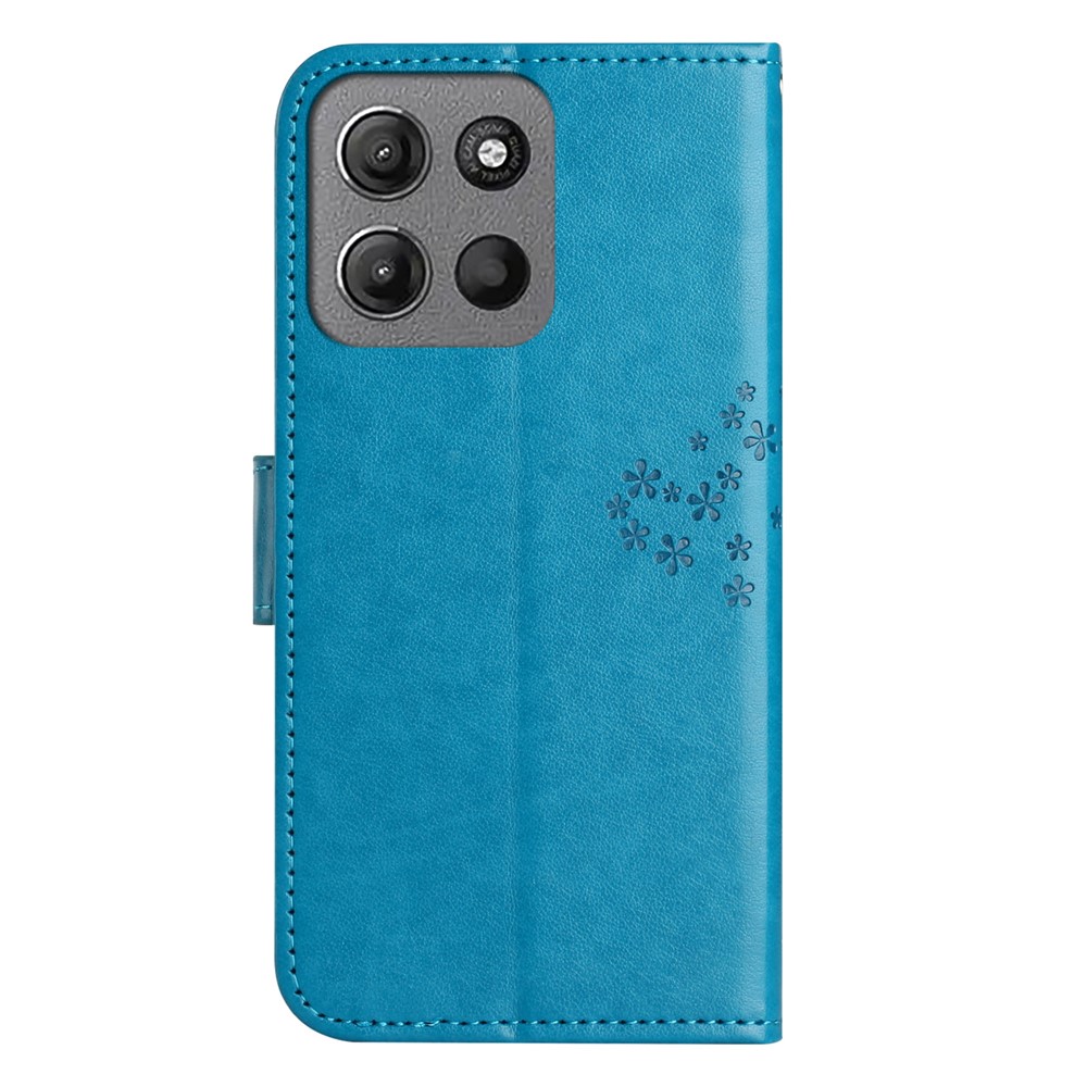  Motorola Moto G86 Power/G86 5G Fodral Träd Tryck Blå - Teknikhallen.se