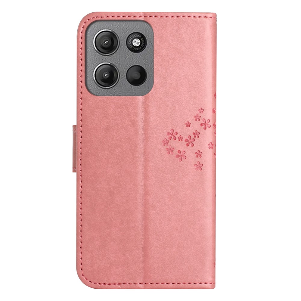  Motorola Moto G86 Power/G86 5G Fodral Träd Tryck Rosa - Teknikhallen.se