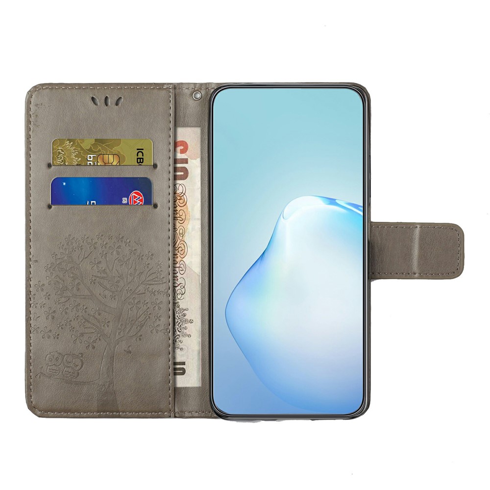  Motorola Moto G86 Power/G86 5G Fodral Träd Tryck Grå - Teknikhallen.se