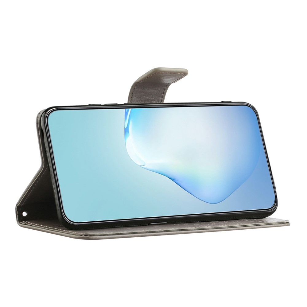  Motorola Moto G86 Power/G86 5G Fodral Träd Tryck Grå - Teknikhallen.se