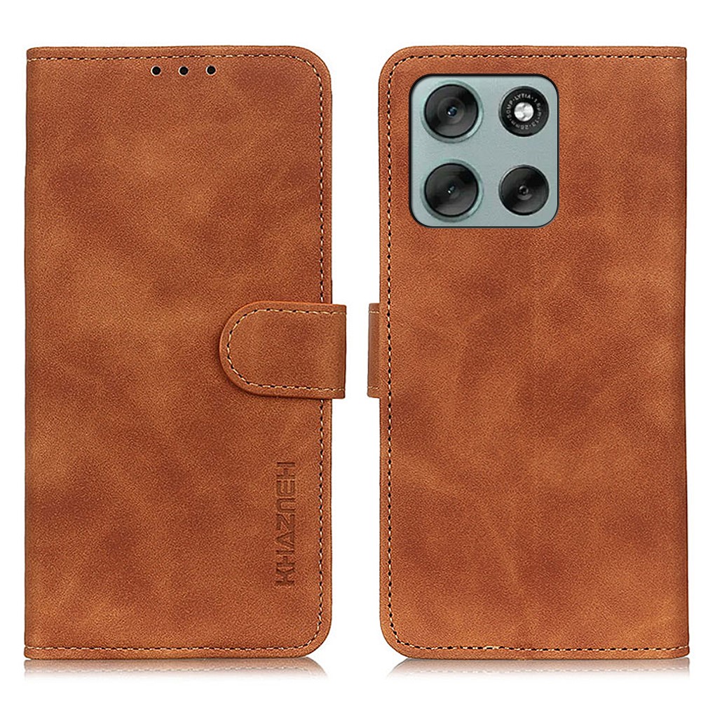 KHAZNEH KHAZNEH Motorola Moto G56 5G Fodral Läder Brun - Teknikhallen.se