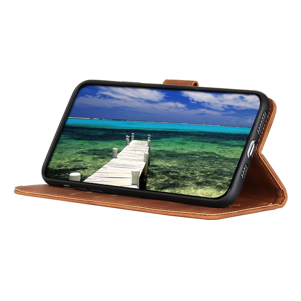 KHAZNEH KHAZNEH Motorola Moto G56 5G Fodral Läder Brun - Teknikhallen.se