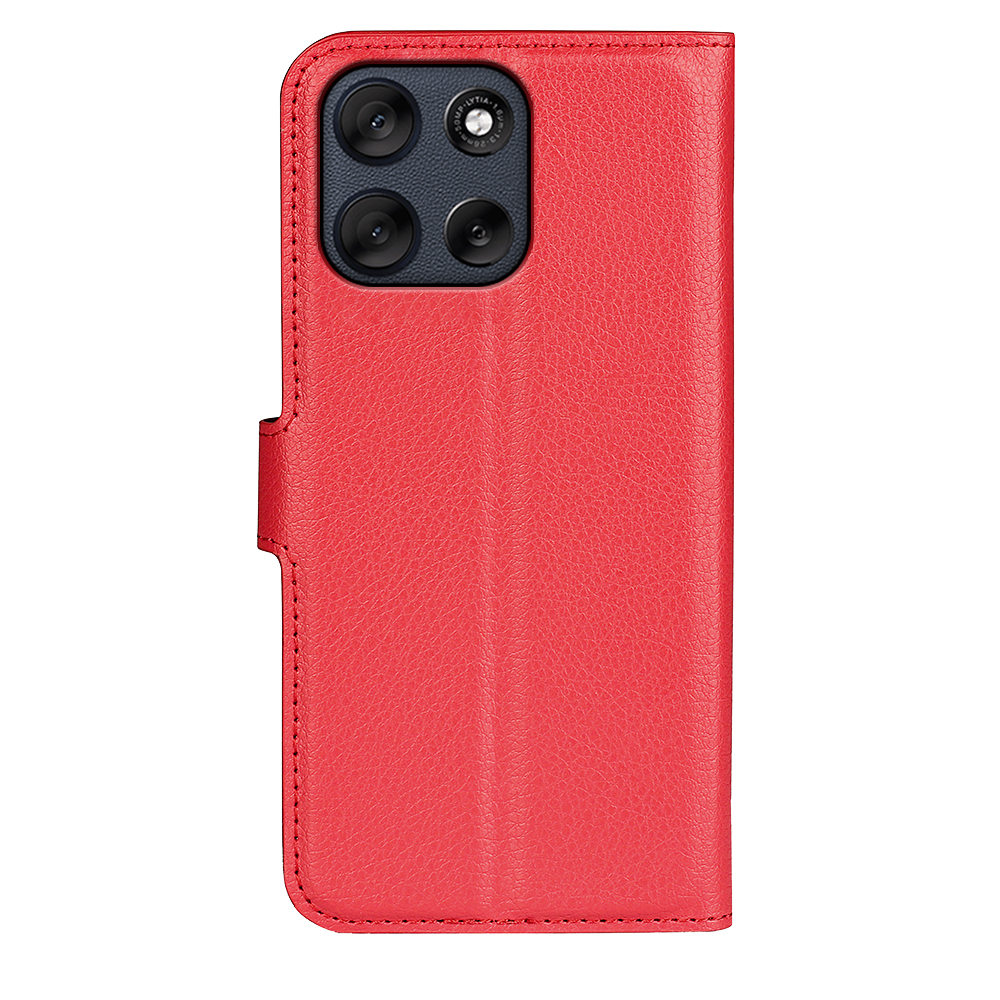  Motorola Moto G56 5G Fodral Litchi Läder Röd - Teknikhallen.se