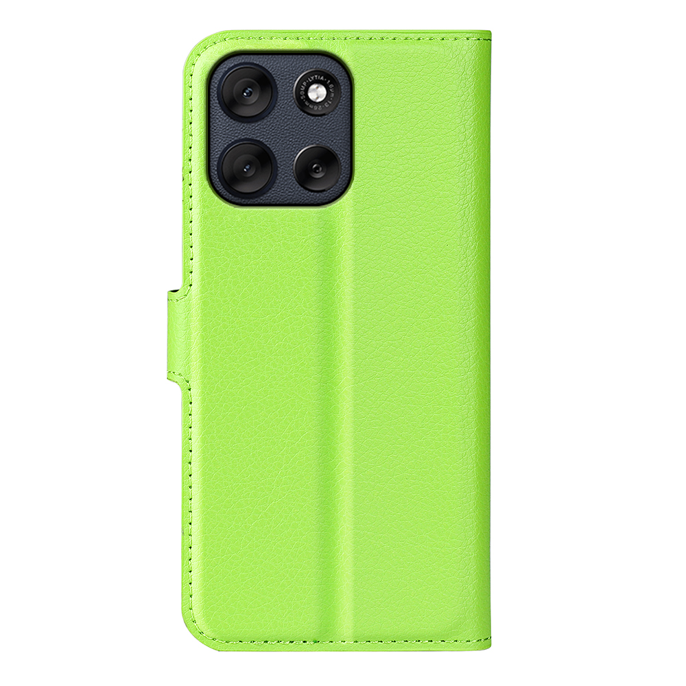  Motorola Moto G56 5G Fodral Litchi Läder Grön - Teknikhallen.se