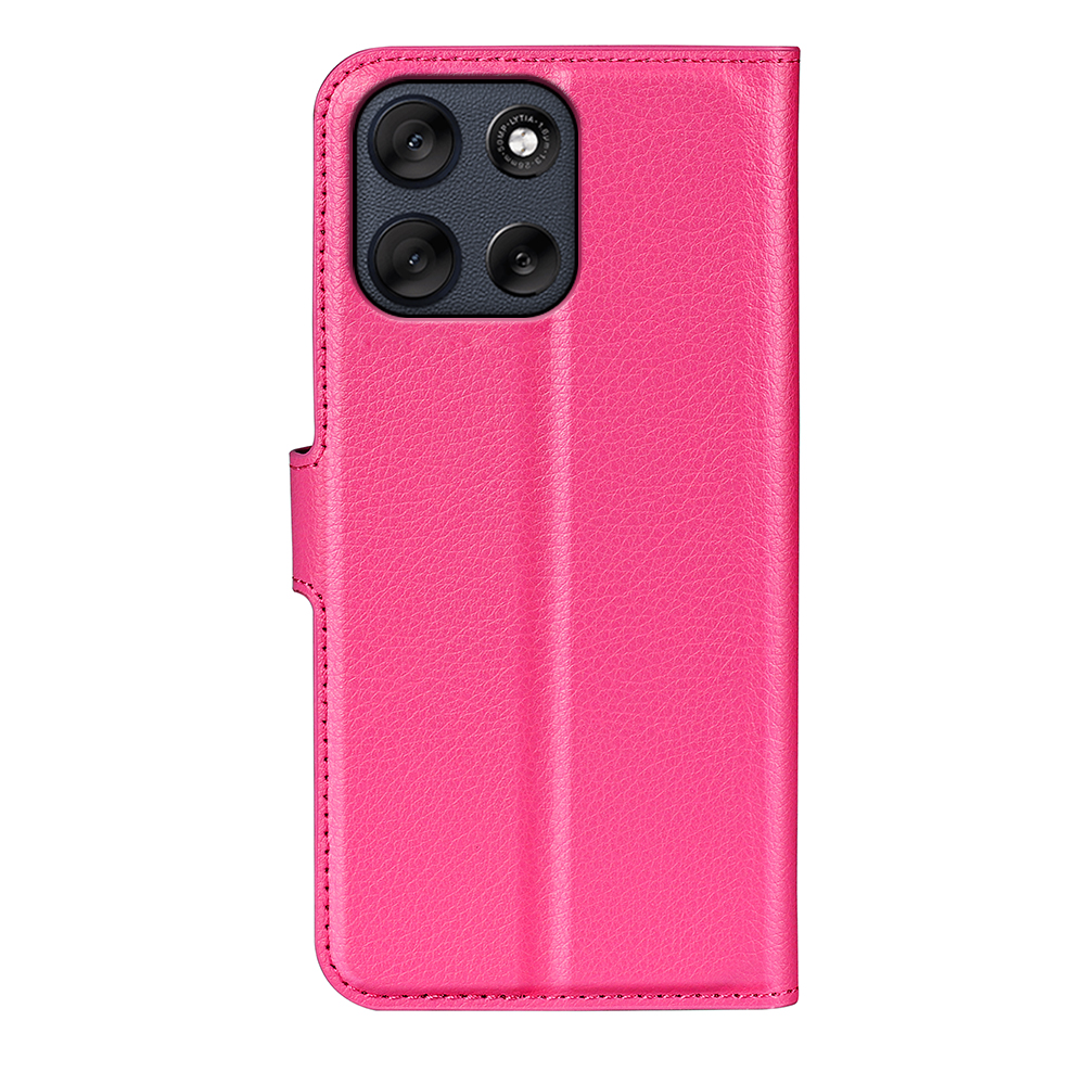  Motorola Moto G56 5G Fodral Litchi Läder Rosa - Teknikhallen.se