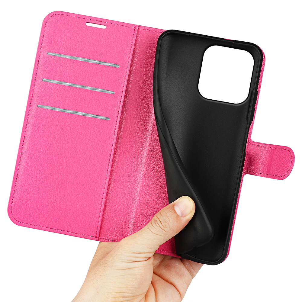 Motorola Moto G56 5G Fodral Litchi Läder Rosa - Teknikhallen.se