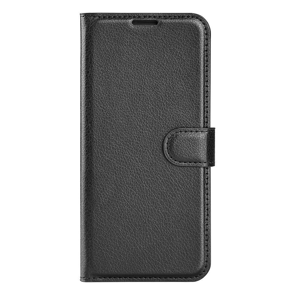  Motorola Moto G86 5G Fodral Litchi Läder Svart - Teknikhallen.se