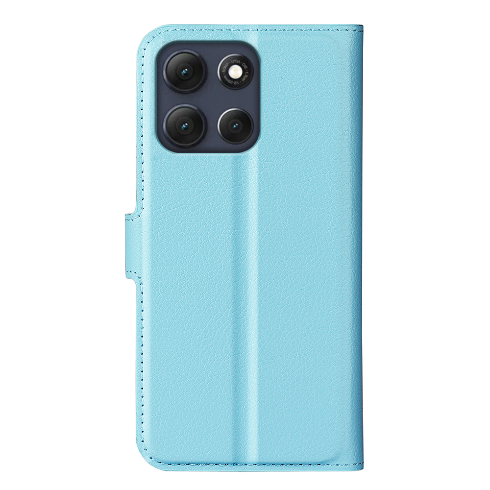  Motorola Moto G86 5G Fodral Litchi Läder Blå - Teknikhallen.se