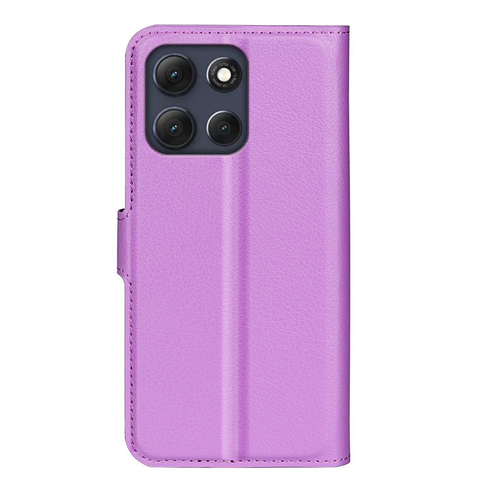  Motorola Moto G86 5G Fodral Litchi Läder Lila - Teknikhallen.se