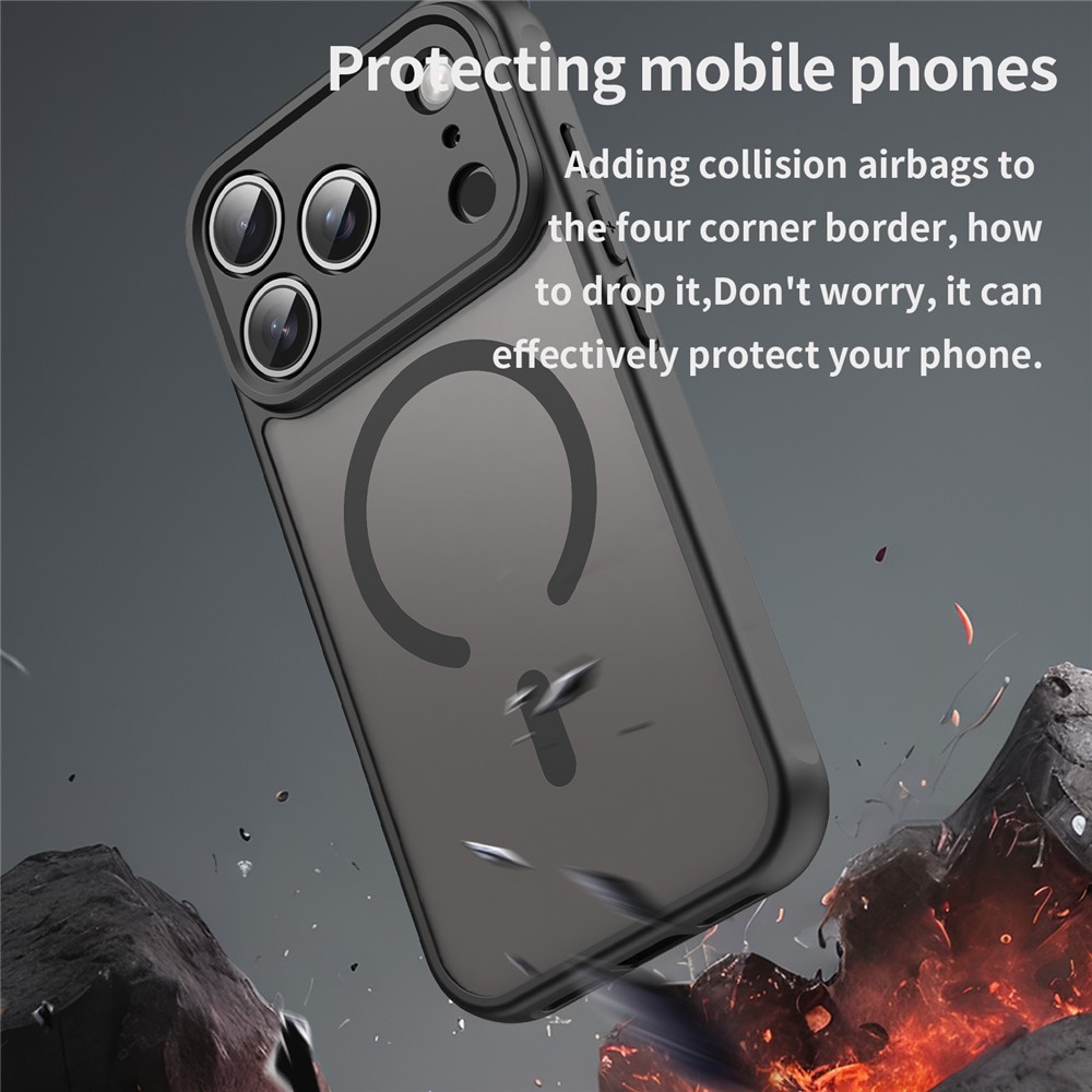  iPhone 17 Pro Skal MagSafe Hybrid Svart - Teknikhallen.se