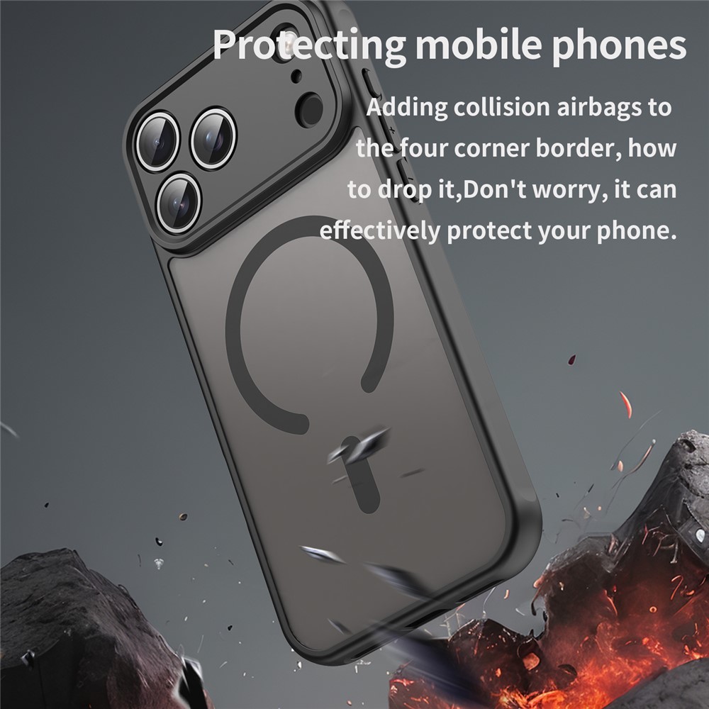  iPhone 17 Pro Max Skal MagSafe Hybrid Svart - Teknikhallen.se