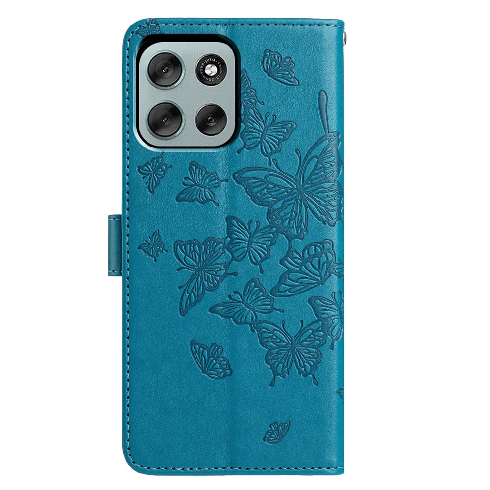  Motorola Moto G56 5G Fodral Fjäril Tryck Blå - Teknikhallen.se