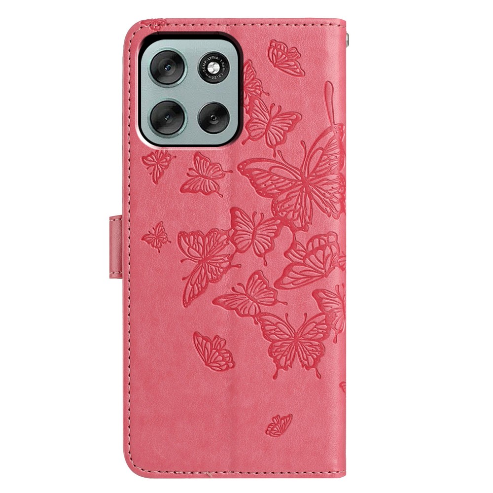  Motorola Moto G56 5G Fodral Fjäril Tryck Rosa - Teknikhallen.se