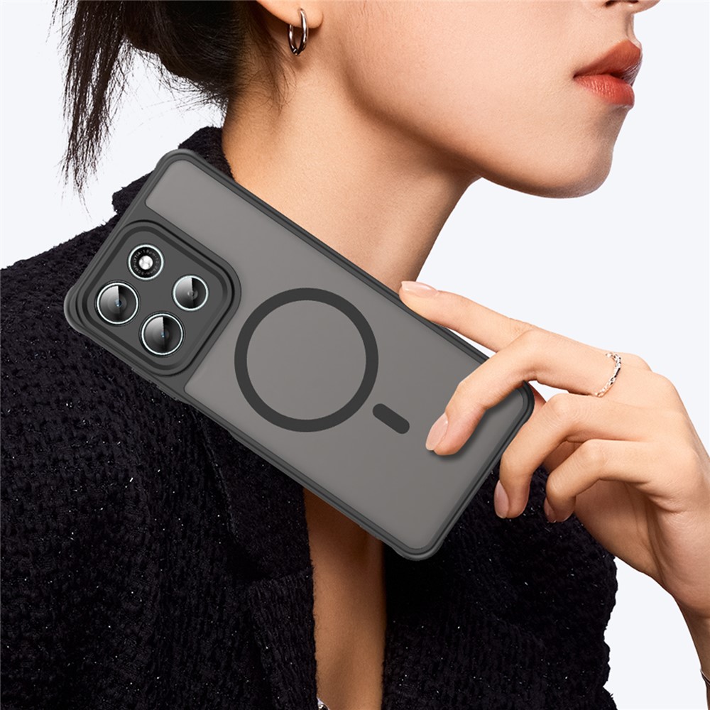  Motorola Moto G56 5G Skal MagSafe Hybrid Svart - Teknikhallen.se