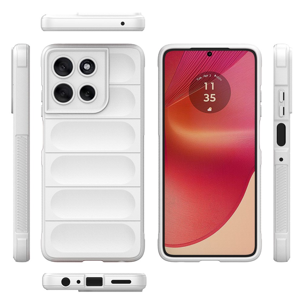  Motorola Moto G56 5G Skal Magic Shield Vit - Teknikhallen.se