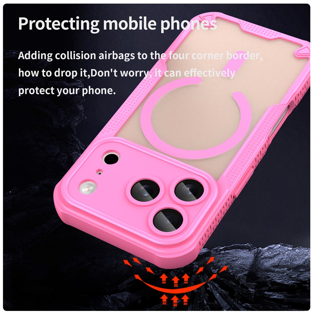 iPhone 17 Pro Skal MagSafe Hybrid Armor Rosa - Teknikhallen.se