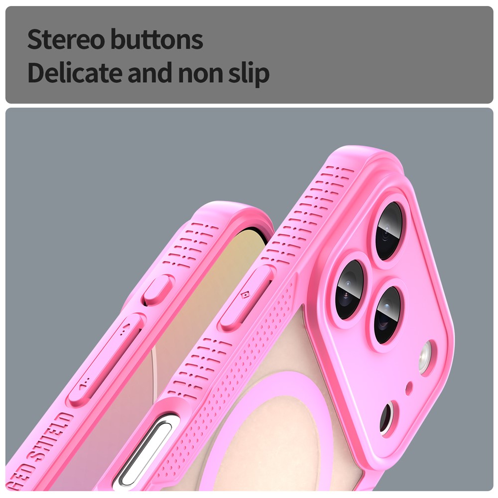  iPhone 17 Pro Skal MagSafe Hybrid Armor Rosa - Teknikhallen.se