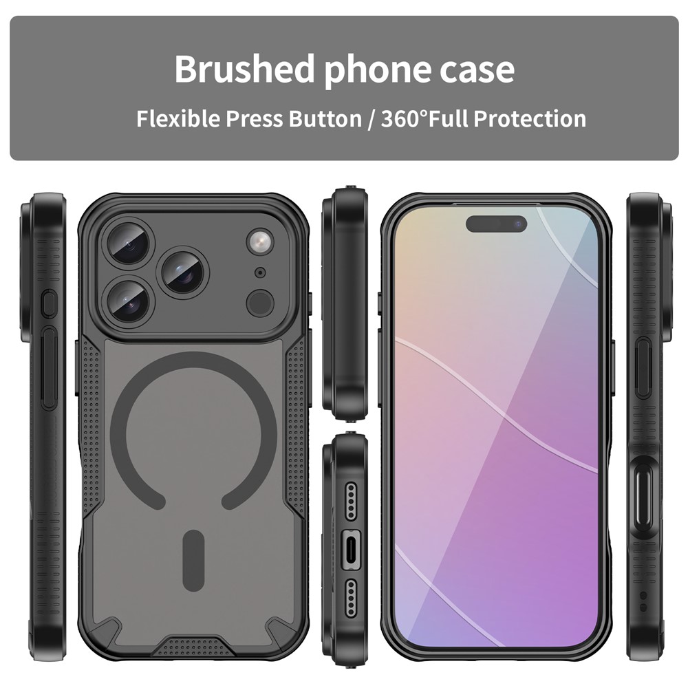  iPhone 17 Pro Skal MagSafe Hybrid Armor Svart - Teknikhallen.se