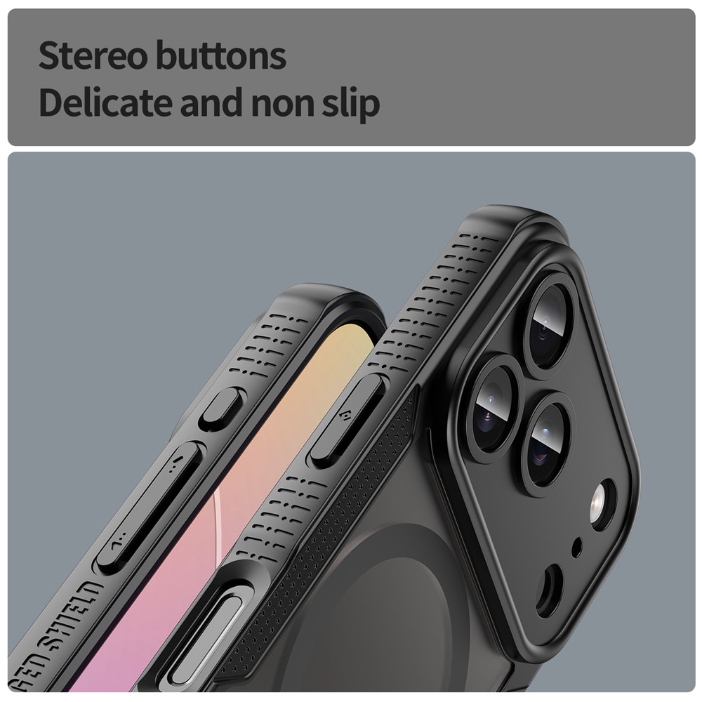  iPhone 17 Pro Skal MagSafe Hybrid Armor Svart - Teknikhallen.se