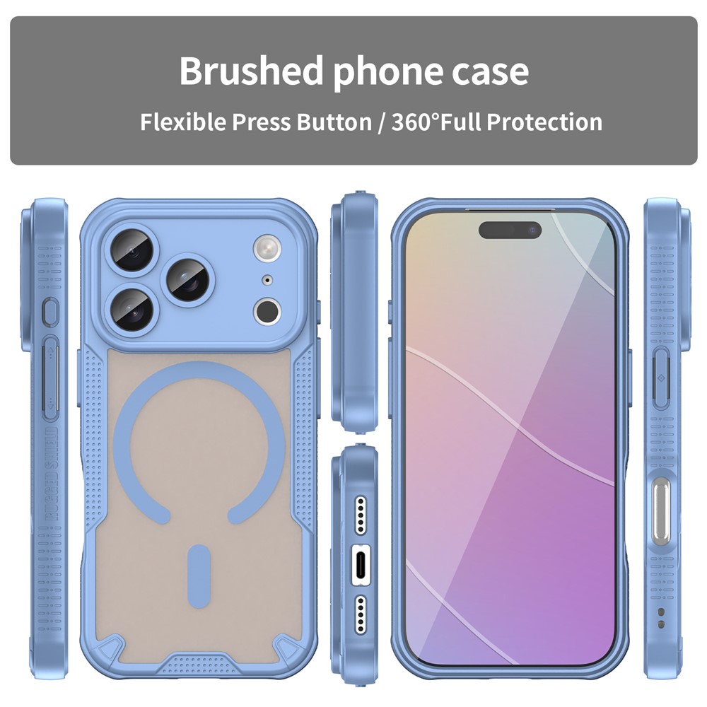  iPhone 17 Pro Skal MagSafe Hybrid Armor Blå - Teknikhallen.se