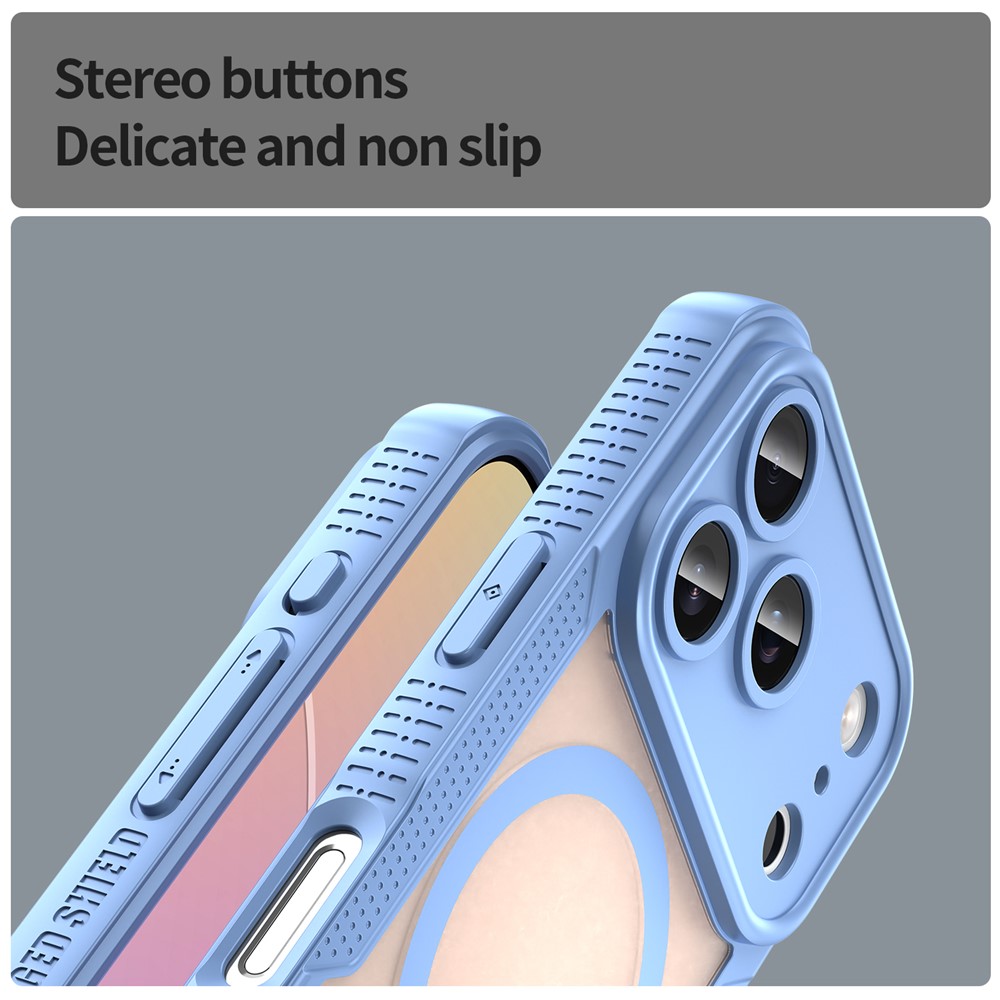  iPhone 17 Pro Skal MagSafe Hybrid Armor Blå - Teknikhallen.se