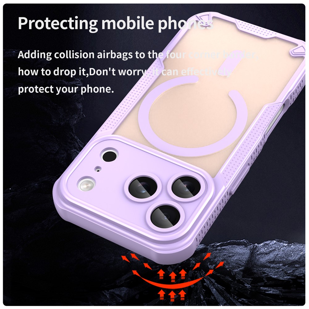  iPhone 17 Pro Skal MagSafe Hybrid Armor Lila - Teknikhallen.se