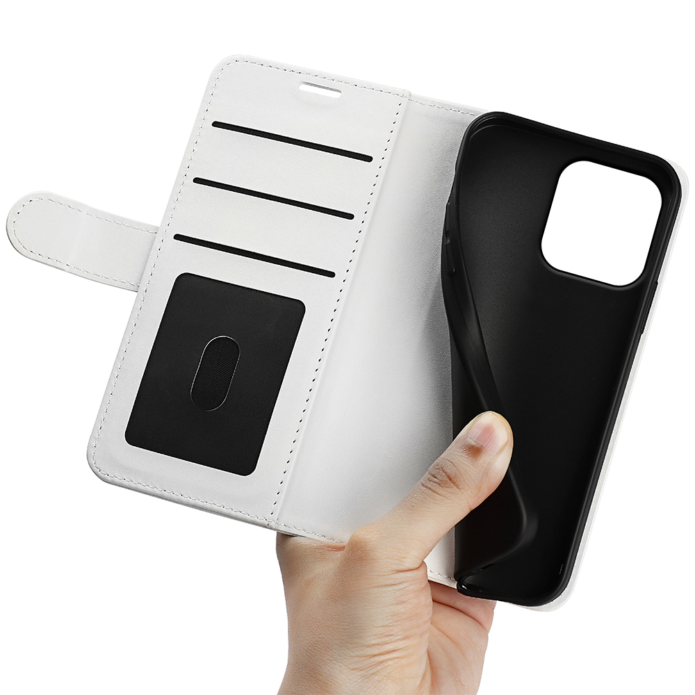  Motorola Moto G56 5G Fodral Crazy Horse Läder Vit - Teknikhallen.se