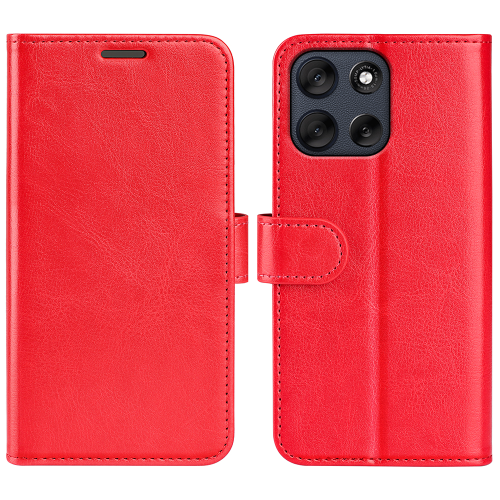  Motorola Moto G56 5G Fodral Crazy Horse Läder Röd - Teknikhallen.se