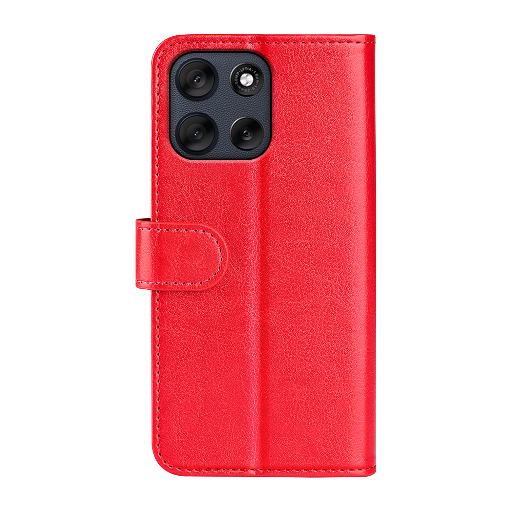  Motorola Moto G56 5G Fodral Crazy Horse Läder Röd - Teknikhallen.se