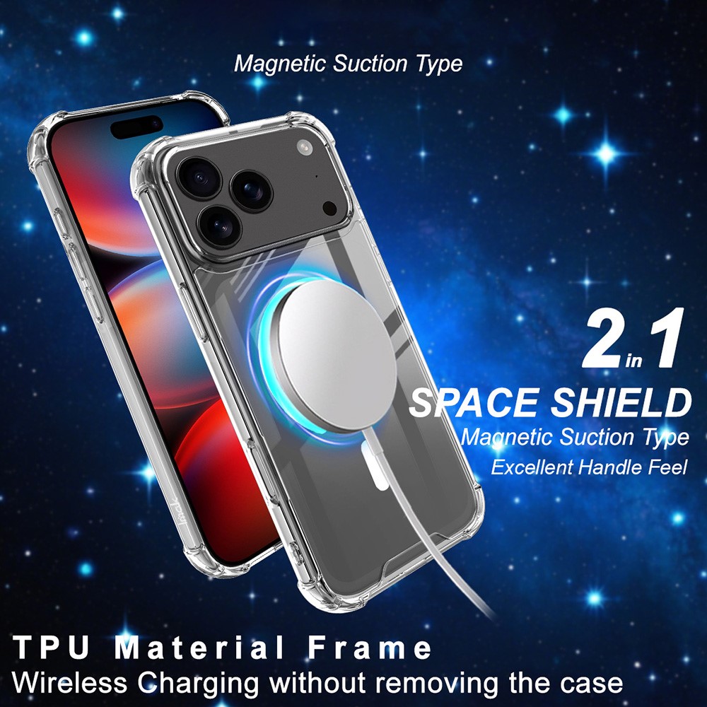 IMAK IMAK iPhone 17 Pro Skal MagSafe Shockproof Transparent - Teknikhallen.se