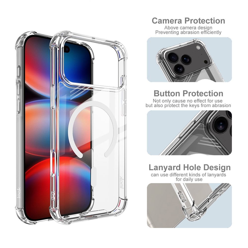 IMAK IMAK iPhone 17 Pro Skal MagSafe Shockproof Transparent - Teknikhallen.se