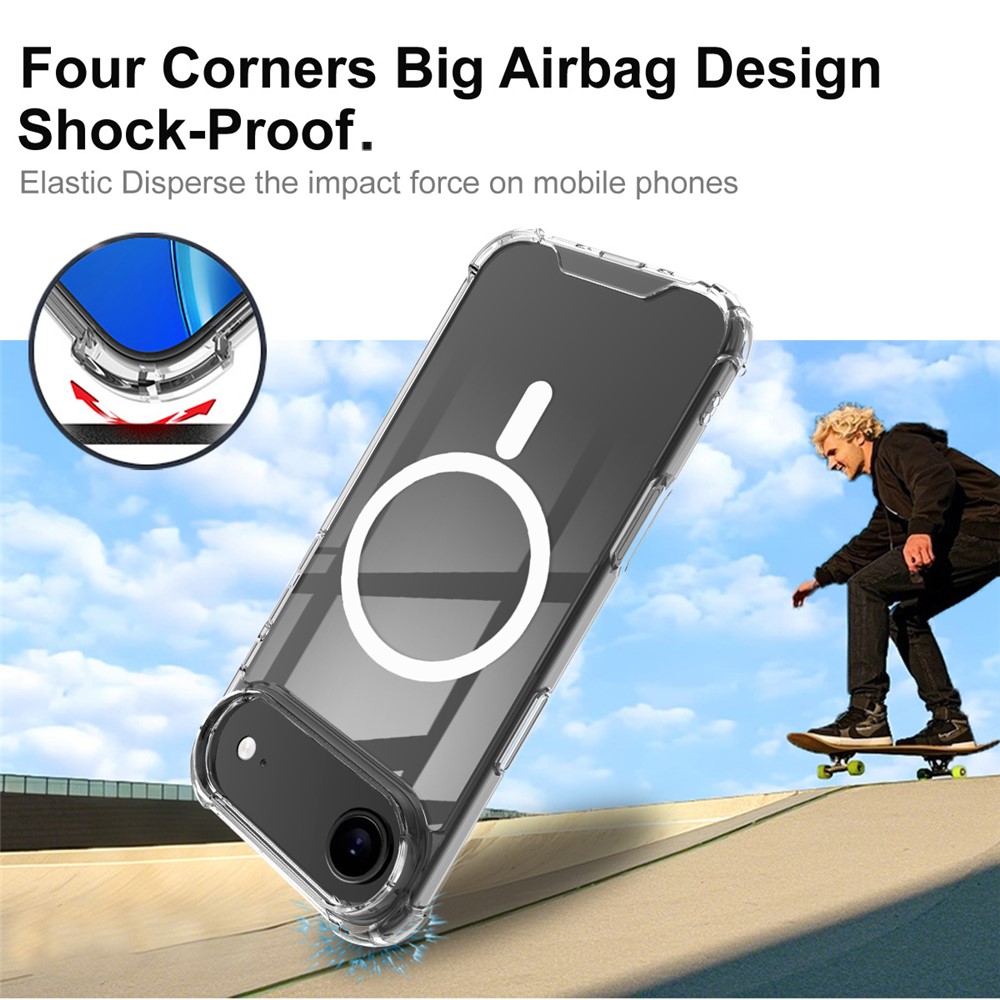 IMAK IMAK iPhone 17 Air Skal MagSafe Shockproof Transparent - Teknikhallen.se