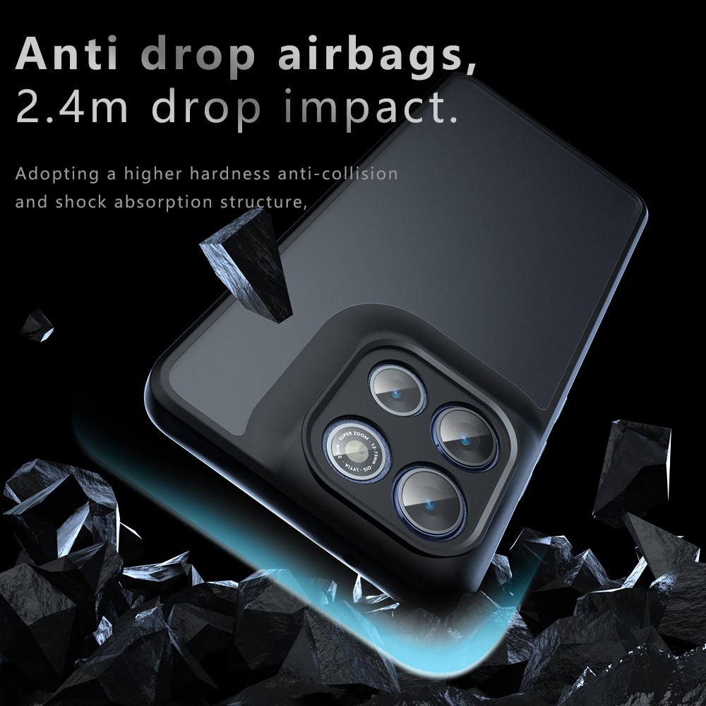  Motorola Moto G86 Power / G86 5G Skal Hybrid Skin Touch Svart - Teknikhallen.se
