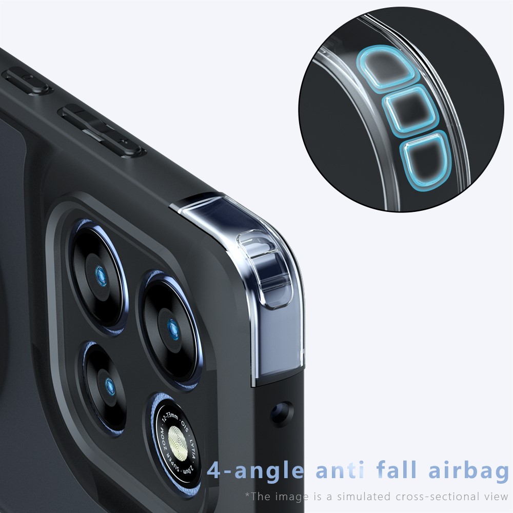  Motorola Moto G86 Power / G86 5G Skal MagSafe Hybrid Svart - Teknikhallen.se