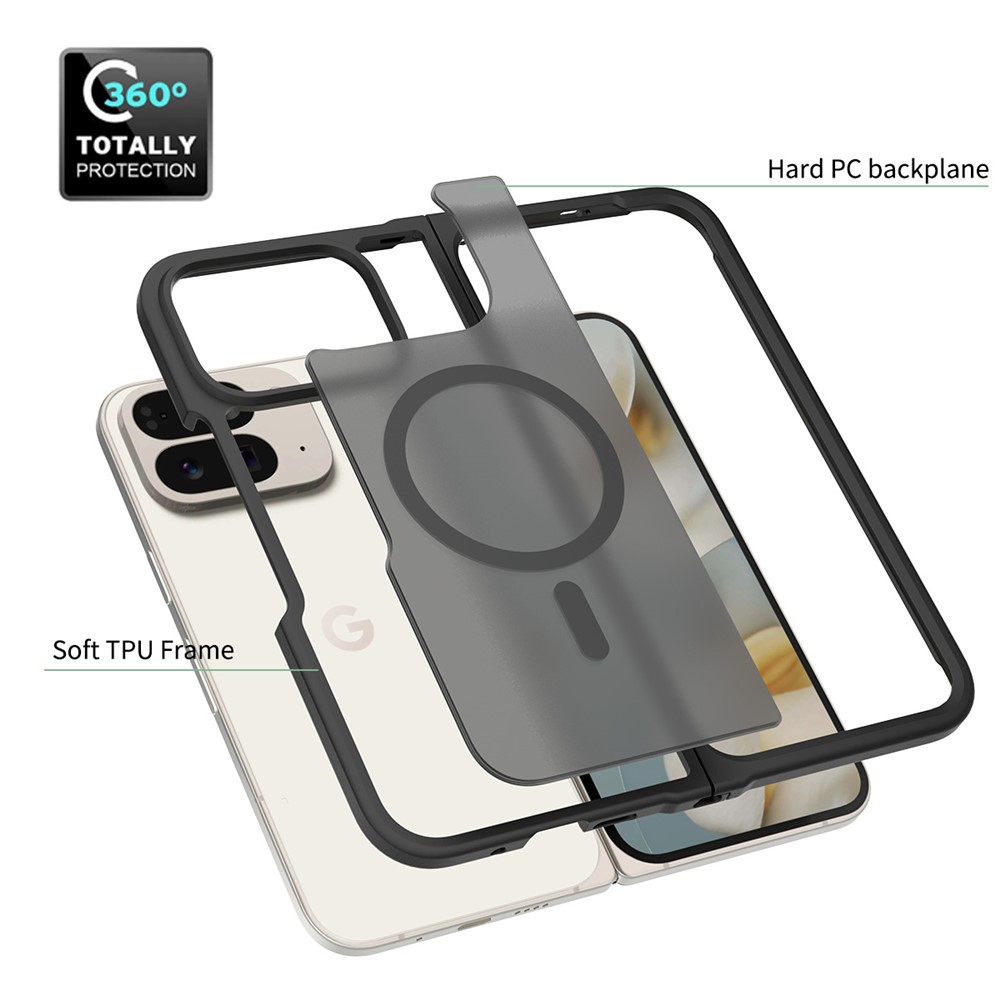  Google Pixel 10 Pro Fold Skal MagSafe Hybrid Skin Touch Svart - Teknikhallen.se