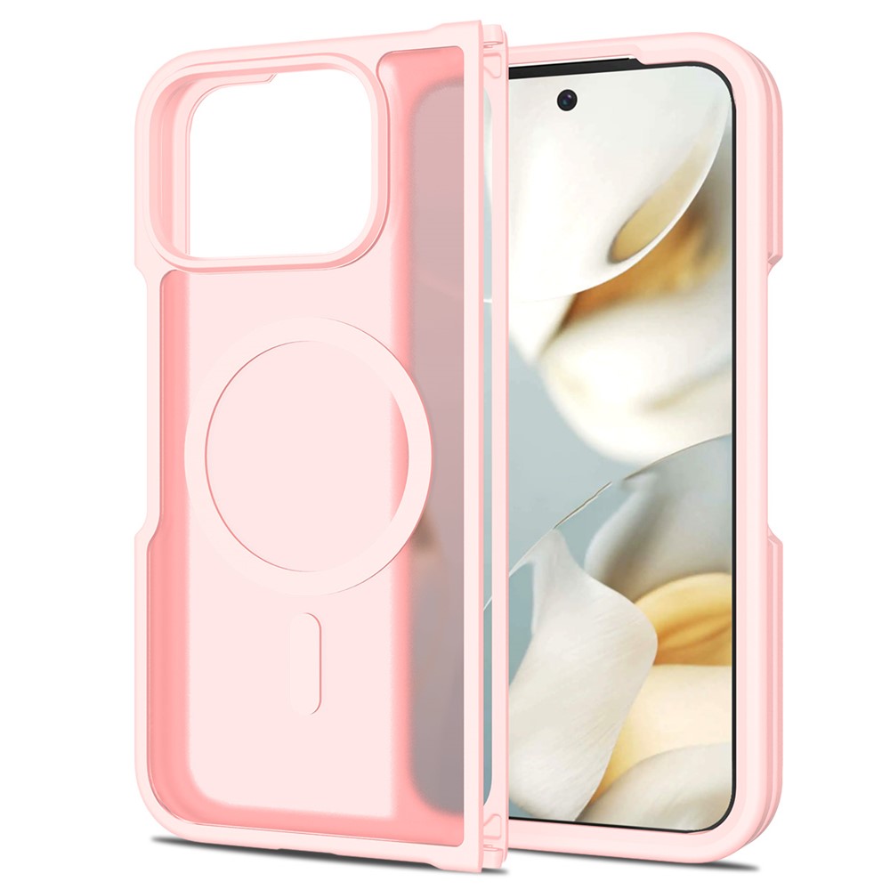  Google Pixel 10 Pro Fold Skal MagSafe Hybrid Skin Touch Rosa - Teknikhallen.se