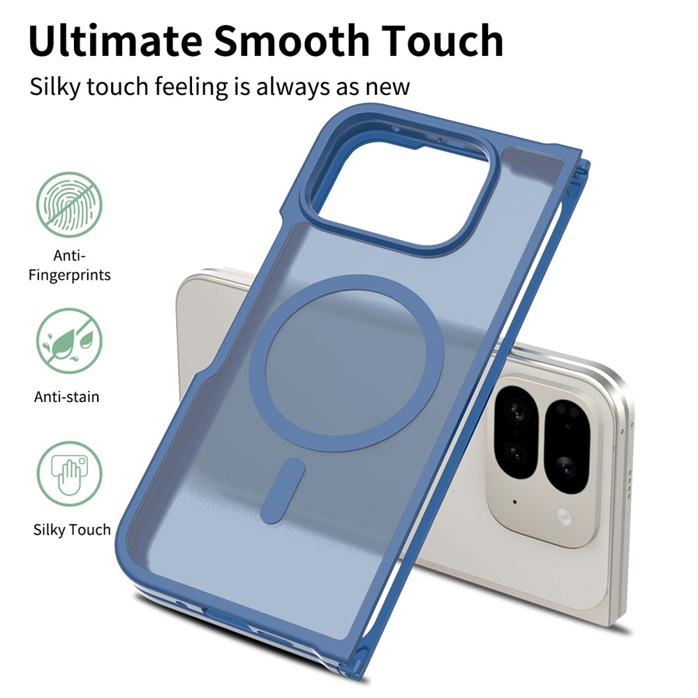  Google Pixel 10 Pro Fold Skal MagSafe Hybrid Skin Touch Blå - Teknikhallen.se