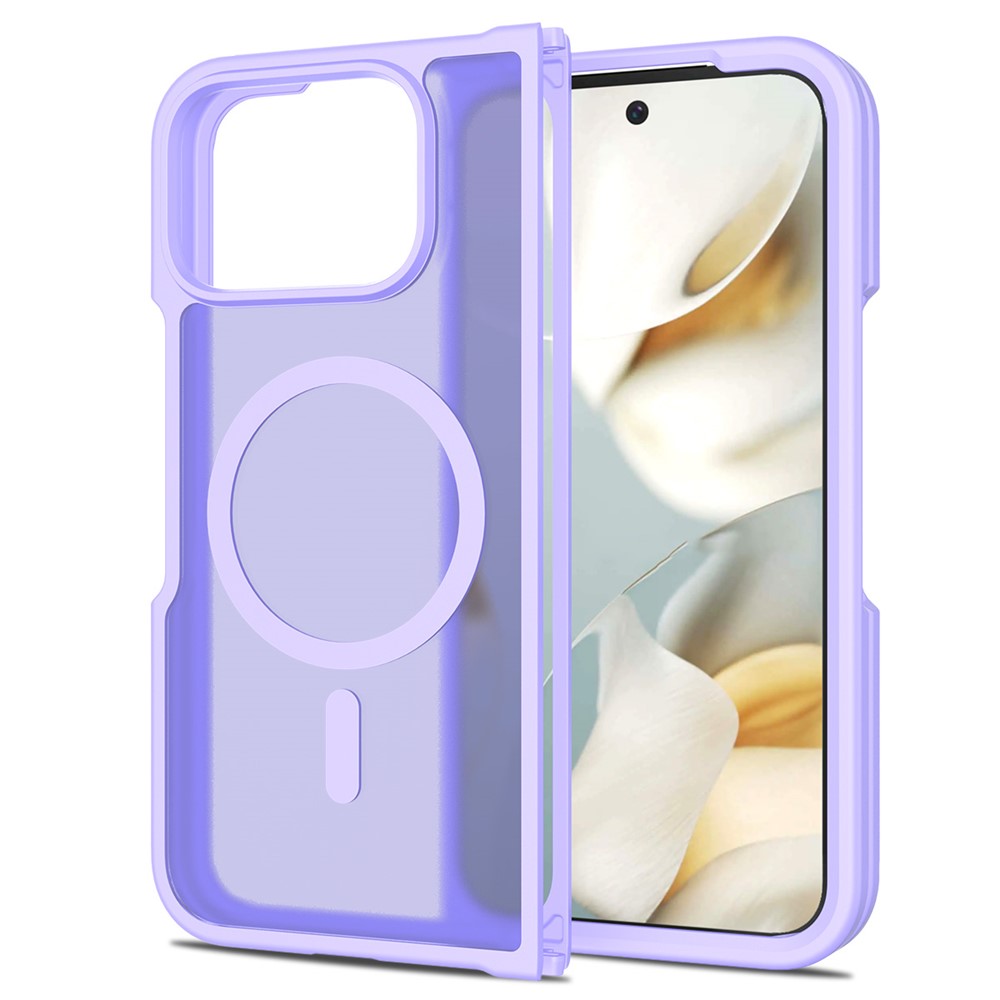  Google Pixel 10 Pro Fold Skal MagSafe Hybrid Skin Touch Lila - Teknikhallen.se