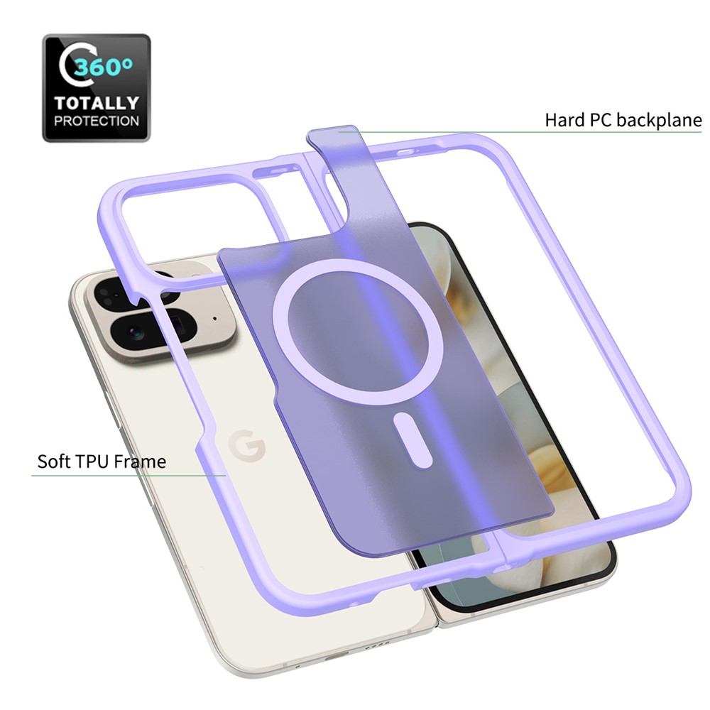  Google Pixel 10 Pro Fold Skal MagSafe Hybrid Skin Touch Lila - Teknikhallen.se