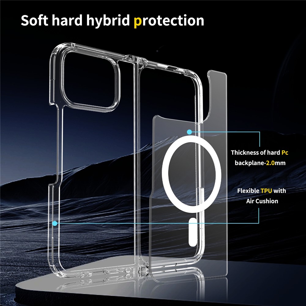  Google Pixel 10 Pro Fold Skal Magsafe Hybrid Transparent - Teknikhallen.se