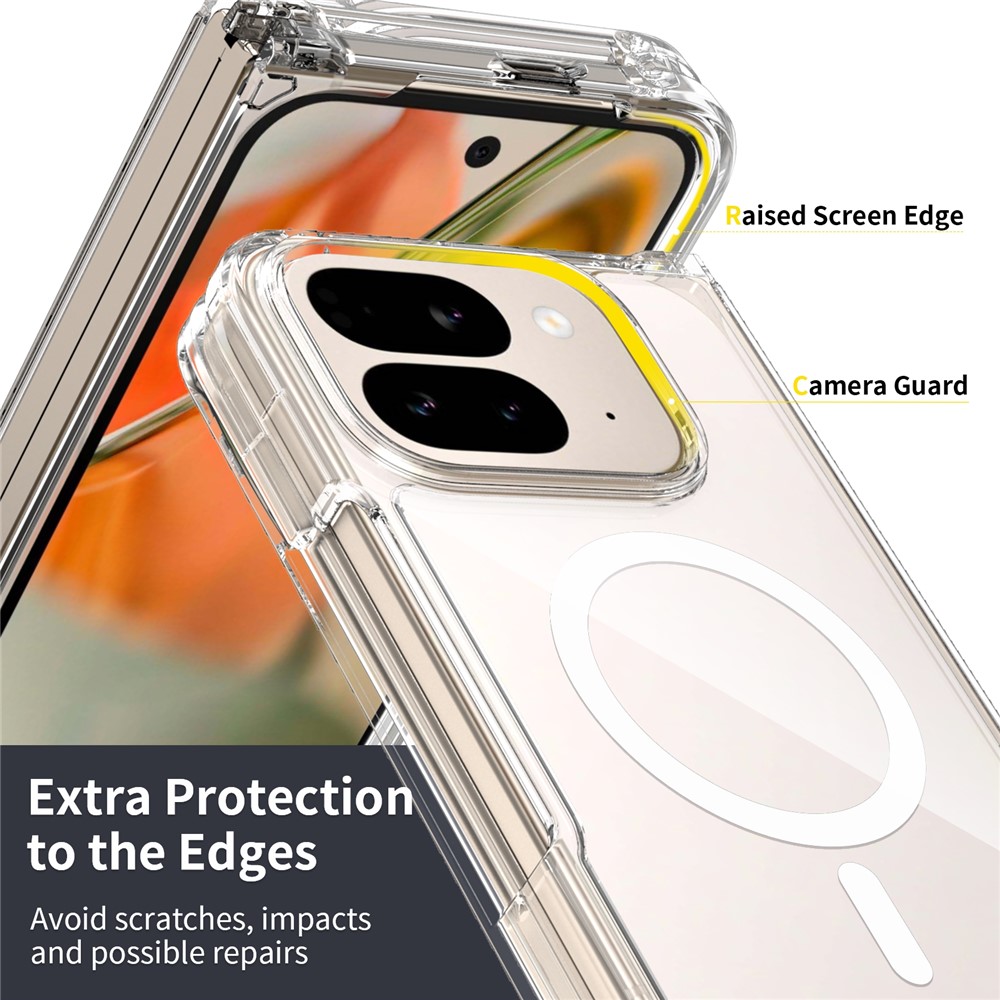  Google Pixel 10 Pro Fold Skal Magsafe Hybrid Transparent - Teknikhallen.se