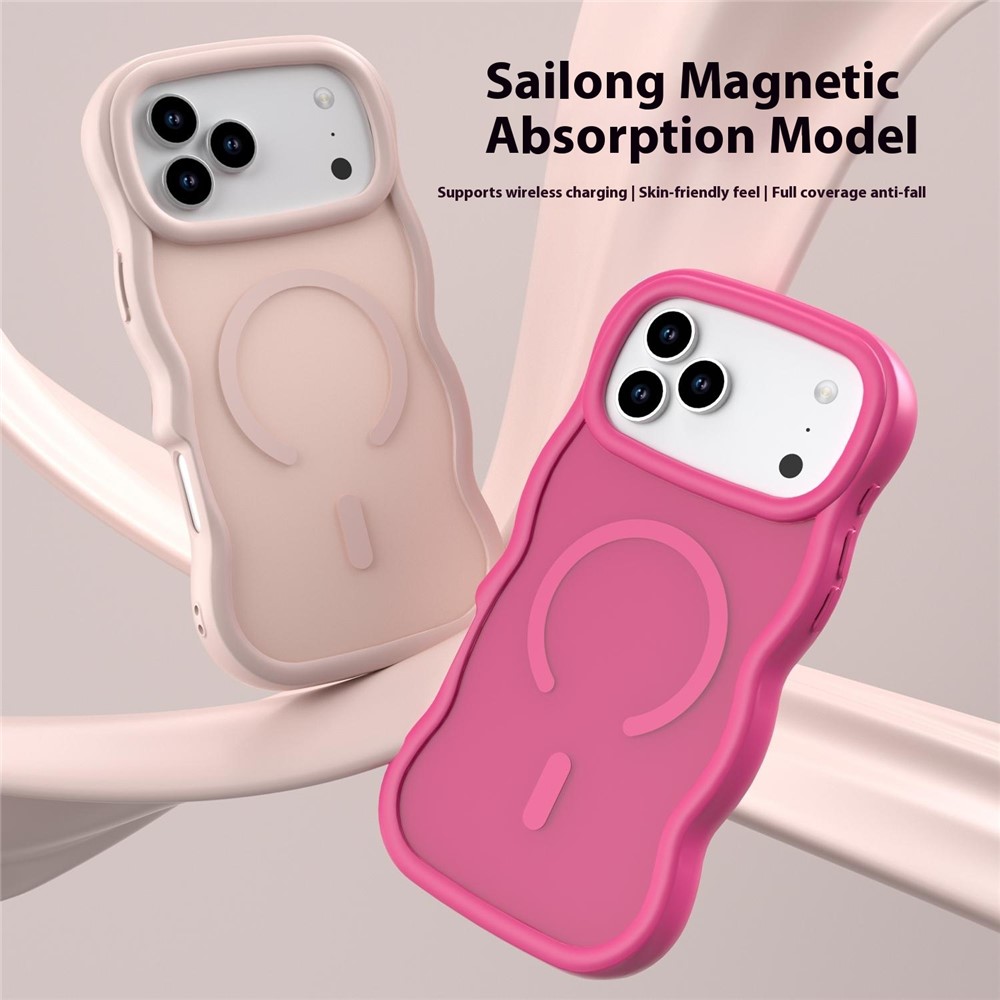  iPhone 17 Pro Skal MagSafe Wavy Matt Svart - Teknikhallen.se