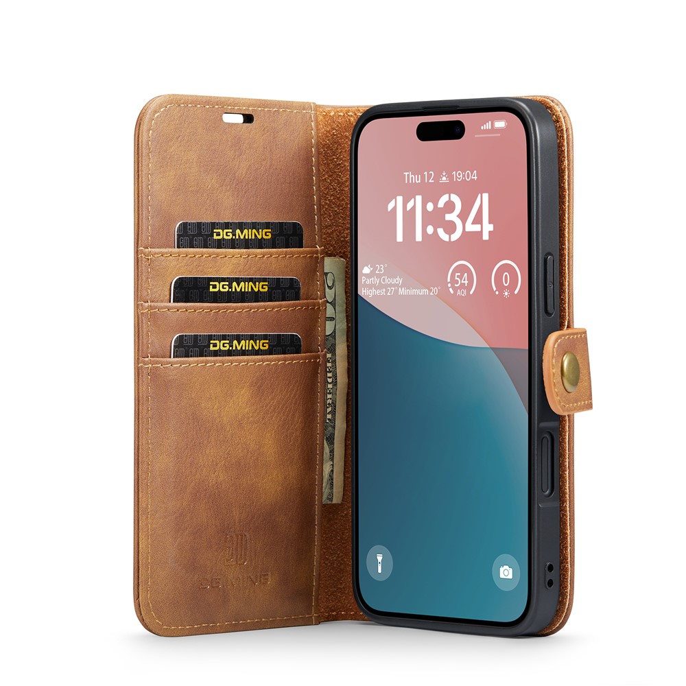 DG.MING DG.MING iPhone 17 2in1 Magnet Fodral / Skal Brun - Teknikhallen.se
