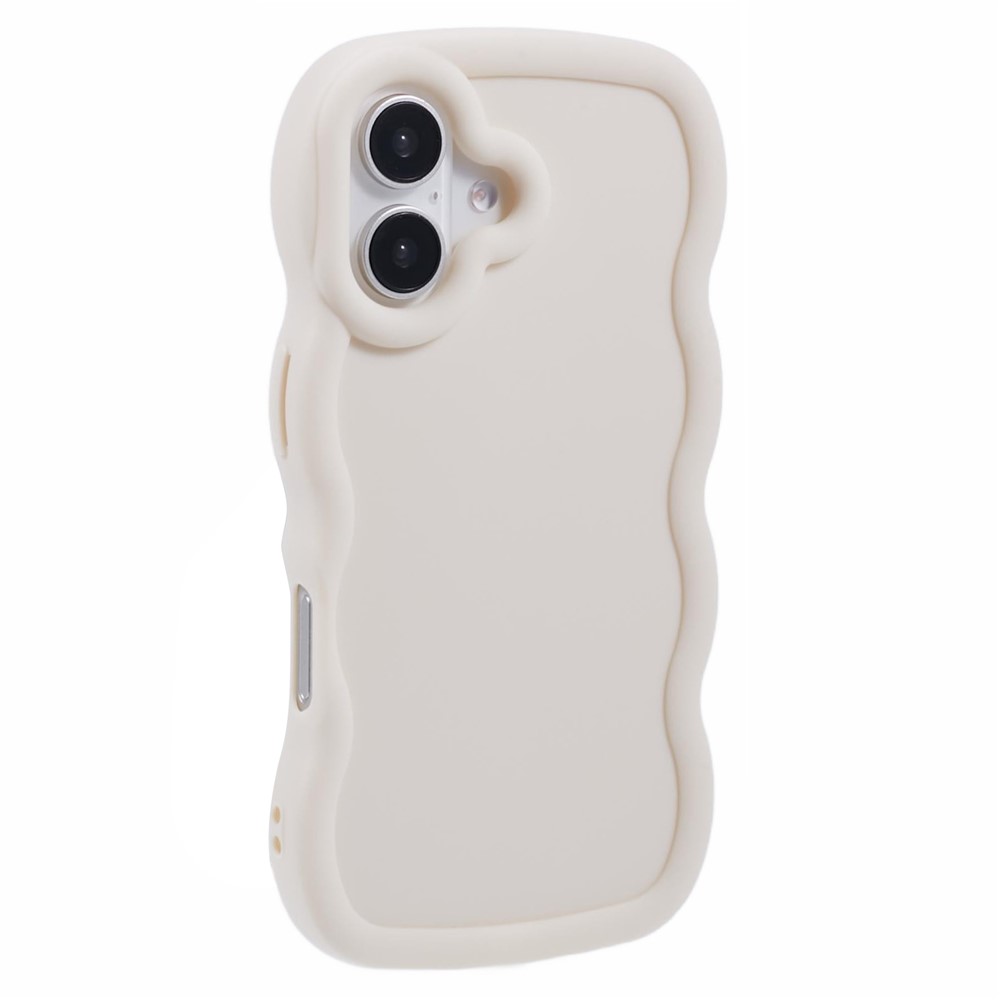  iPhone 17 Mobilskal Wavy Off White - Teknikhallen.se