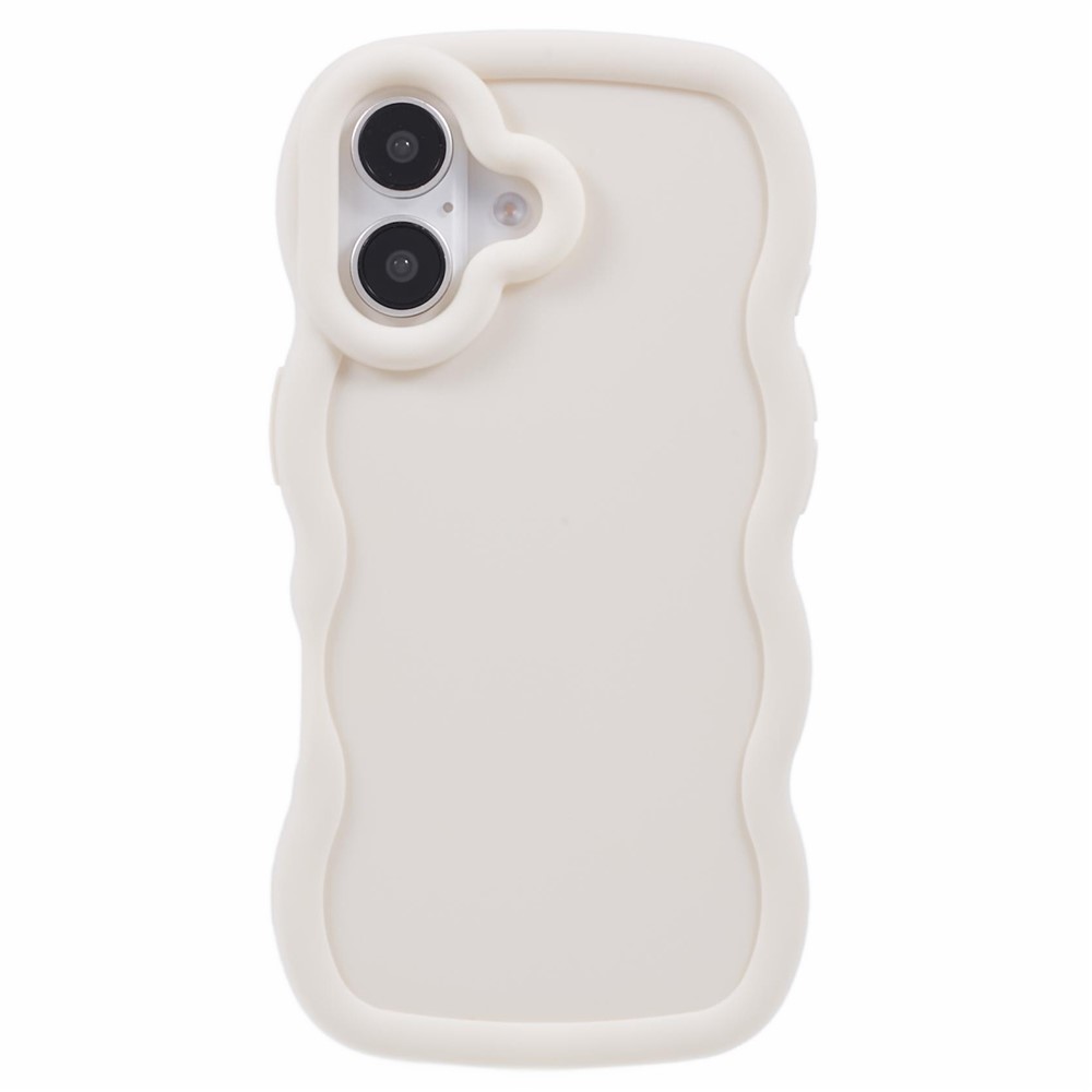  iPhone 17 Mobilskal Wavy Off White - Teknikhallen.se