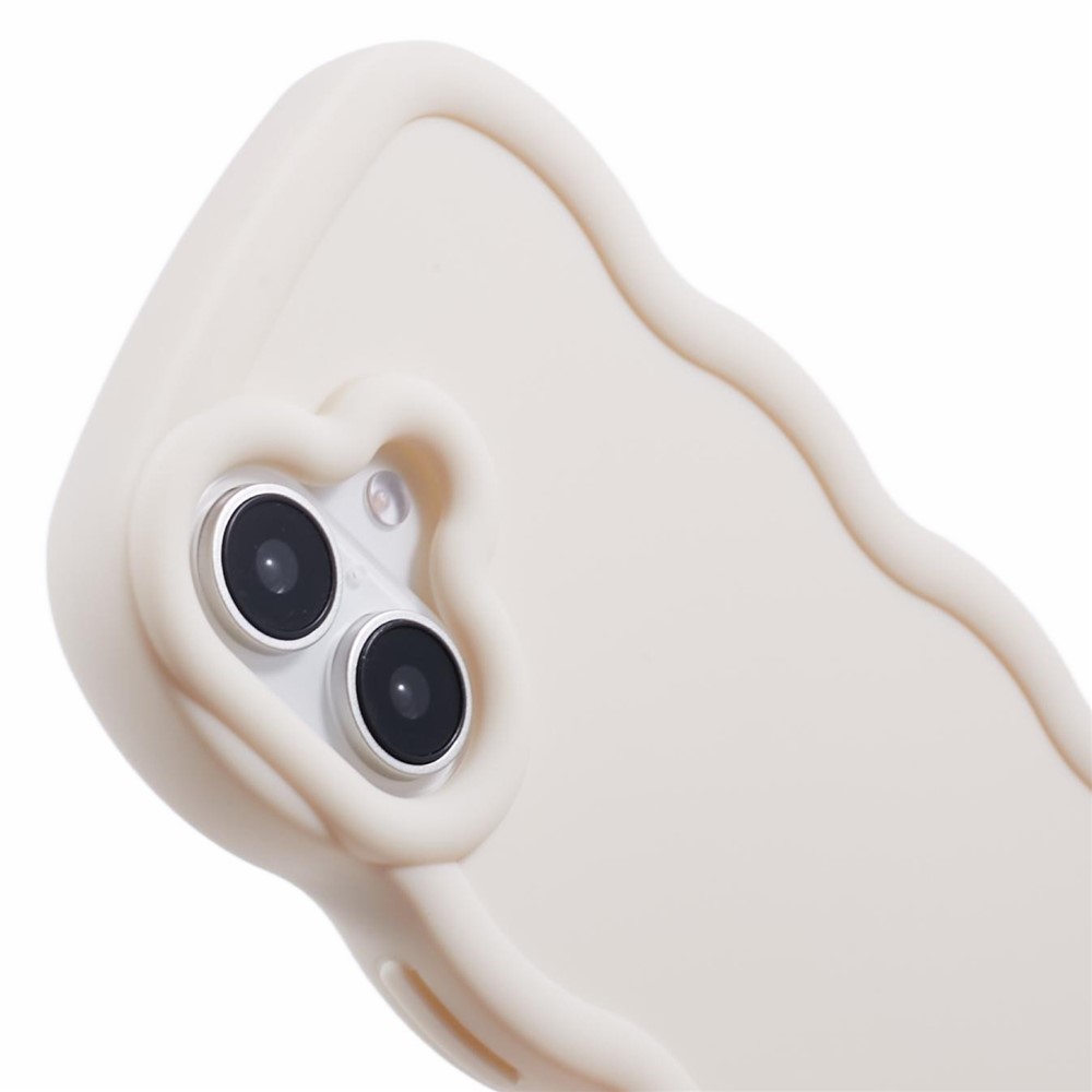  iPhone 17 Mobilskal Wavy Off White - Teknikhallen.se