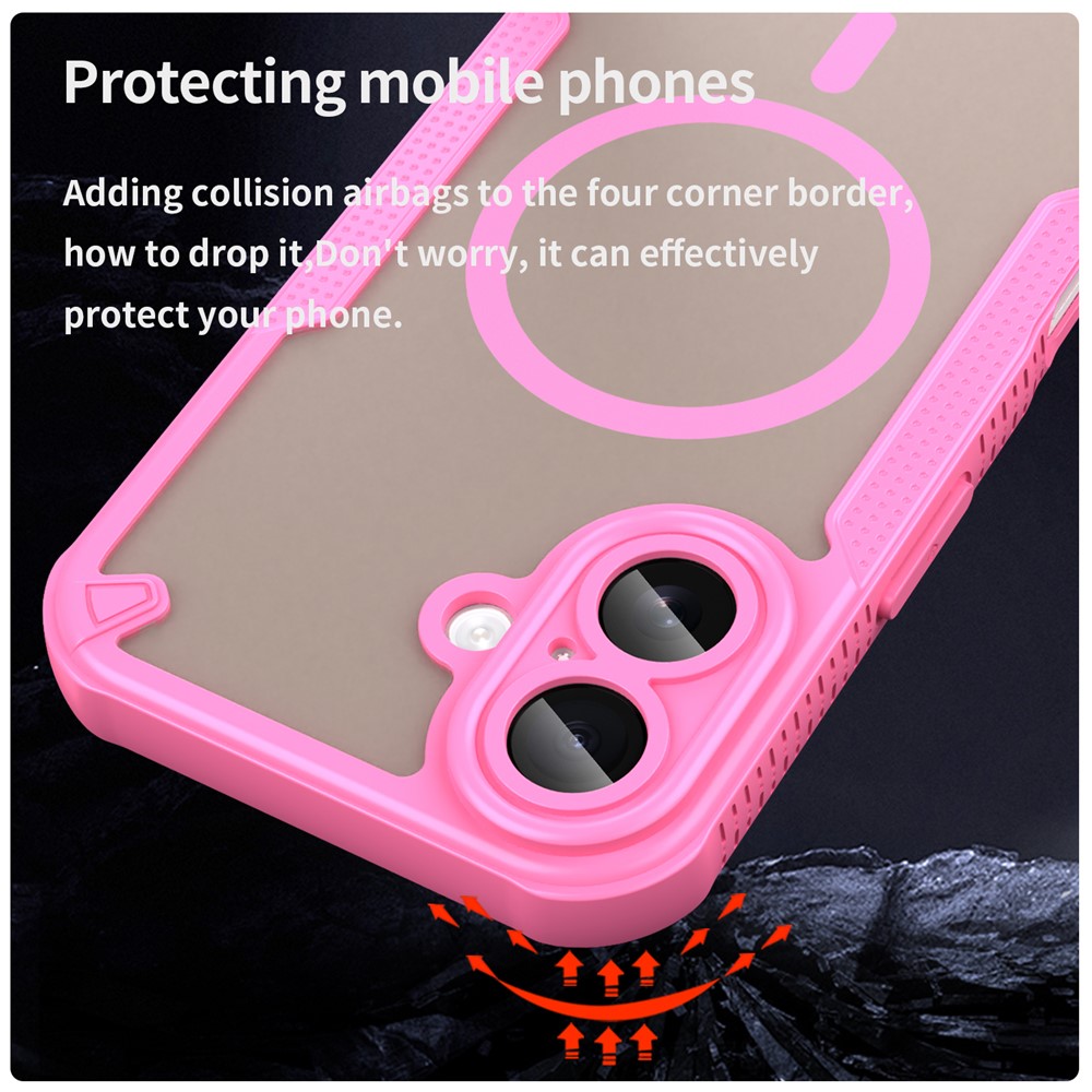  iPhone 17 Skal MagSafe Hybrid Armor Rosa - Teknikhallen.se