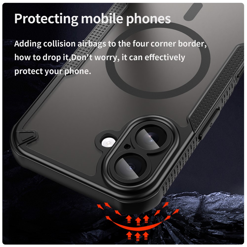  iPhone 17 Skal MagSafe Hybrid Armor Svart - Teknikhallen.se