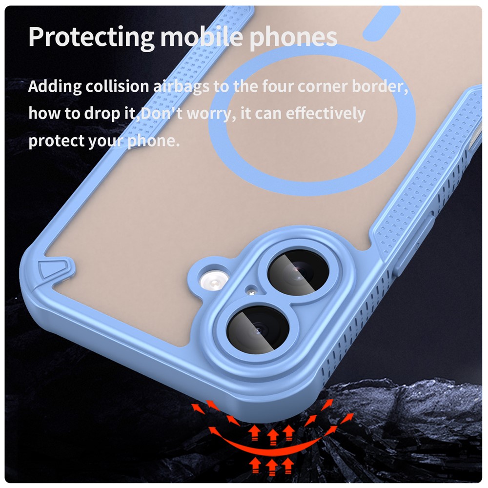  iPhone 17 Skal MagSafe Hybrid Armor Blå - Teknikhallen.se