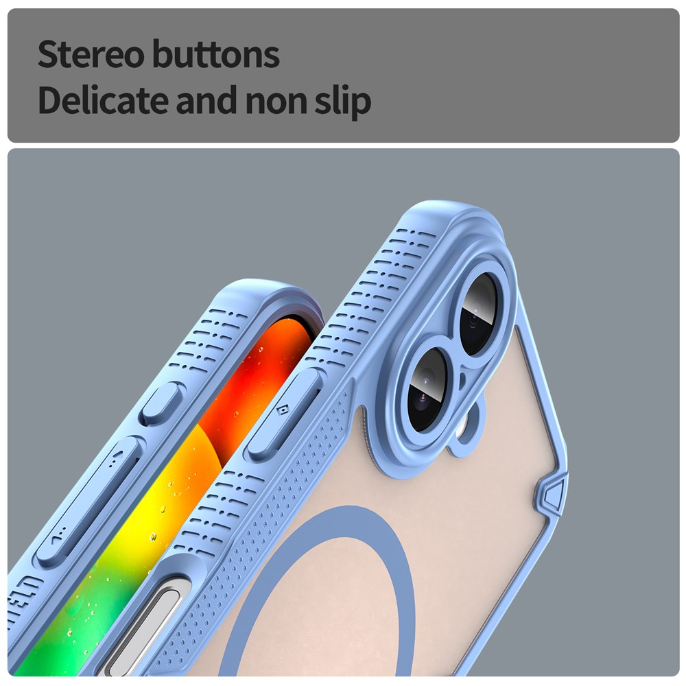  iPhone 17 Skal MagSafe Hybrid Armor Blå - Teknikhallen.se